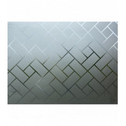 Novotex Film Vitrostatique pour Vitrage Chevron - Motif Gaufré – 45cm x 2m