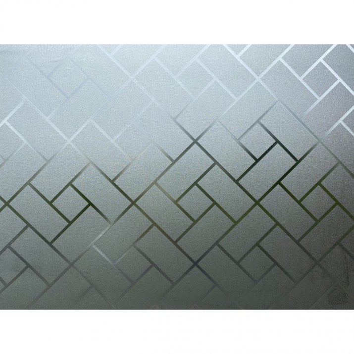 Novotex Film Vitrostatique pour Vitrage Chevron - Motif Gaufré – 45cm x 2m