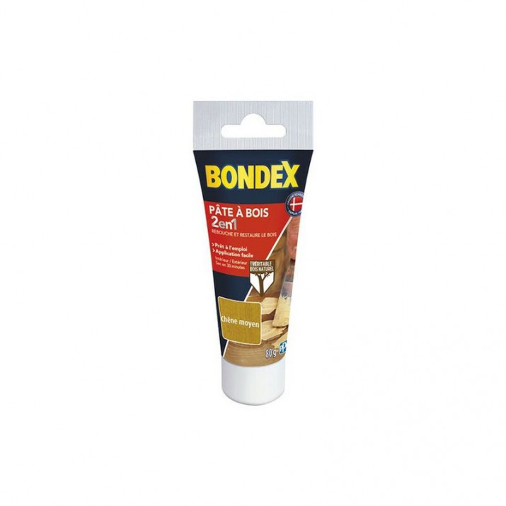 Bondex Pâte à Bois 2 en 1 Rebouche et Restaure - 80g