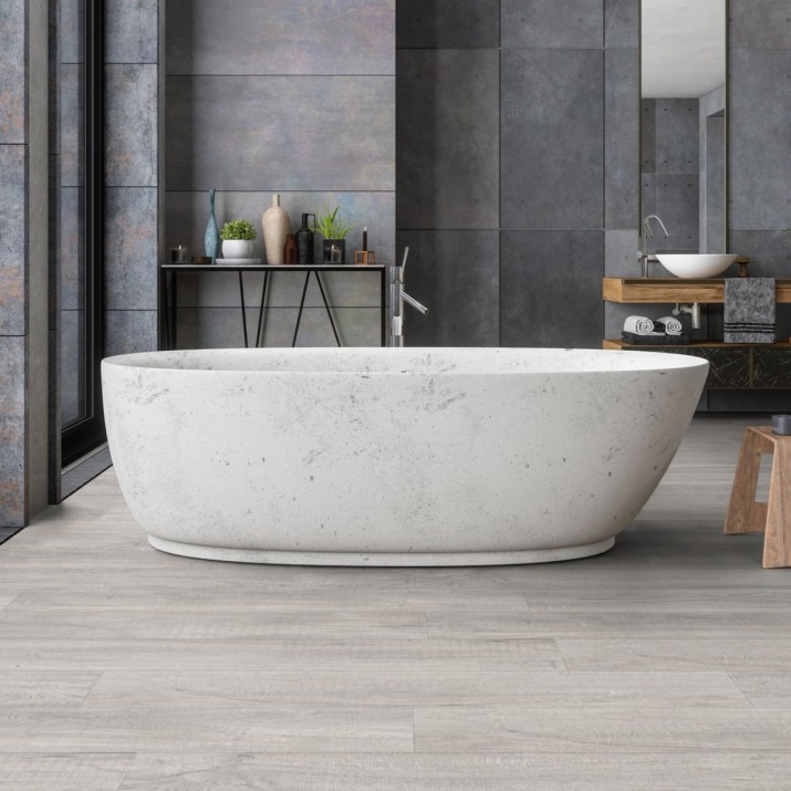 Lame PVC sol Creation 55 à coller - Swiss Oak Pearl - 184 mm x 1219 mm