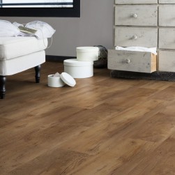 Lame PVC sol Creation 55 Rigid Acoustic - Rustic Oak - 177 mm x 1219 mm