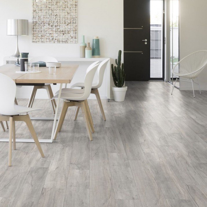 Lame PVC sol Creation 55 Rigid Acoustic - Swiss Oak Pearl - 177 mm x 1219 mm