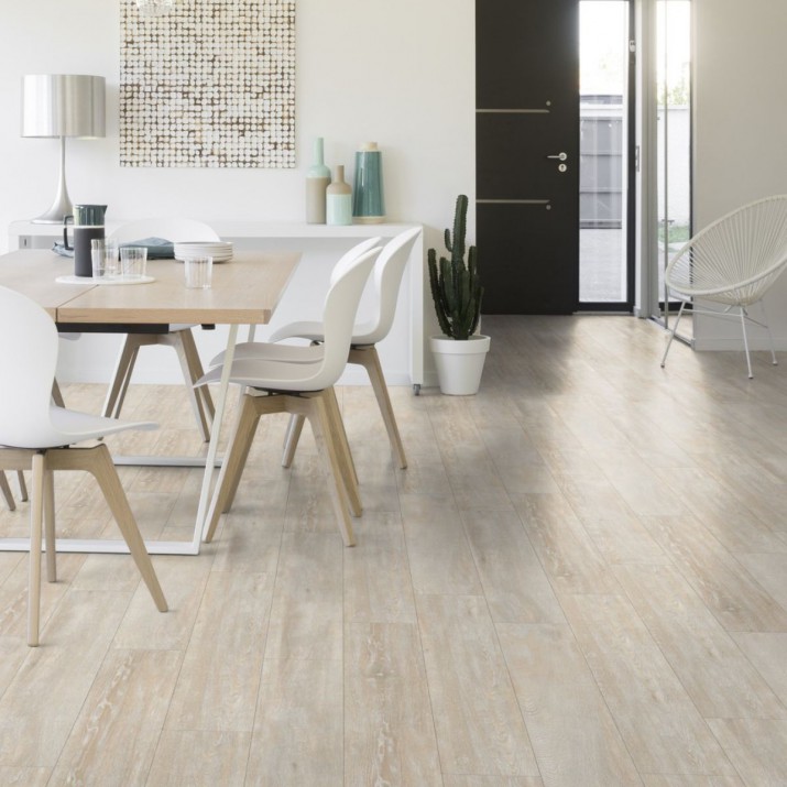 Lame PVC sol Creation 55 Rigid Acoustic - White Lime - 177 mm x 1219 mm