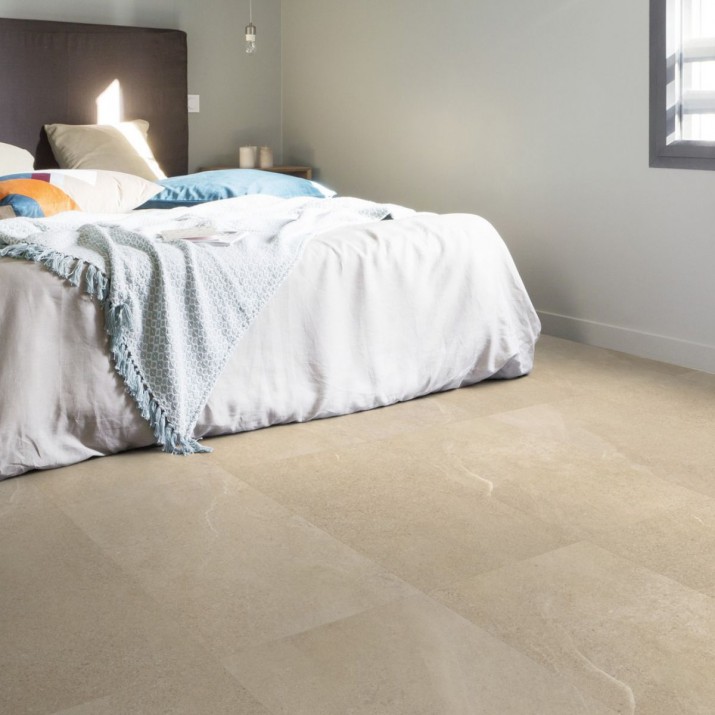 Dalle PVC sol Creation 55 Rigid Acoustic - Curton Stone Light Grey - 457 mm x 914 mm