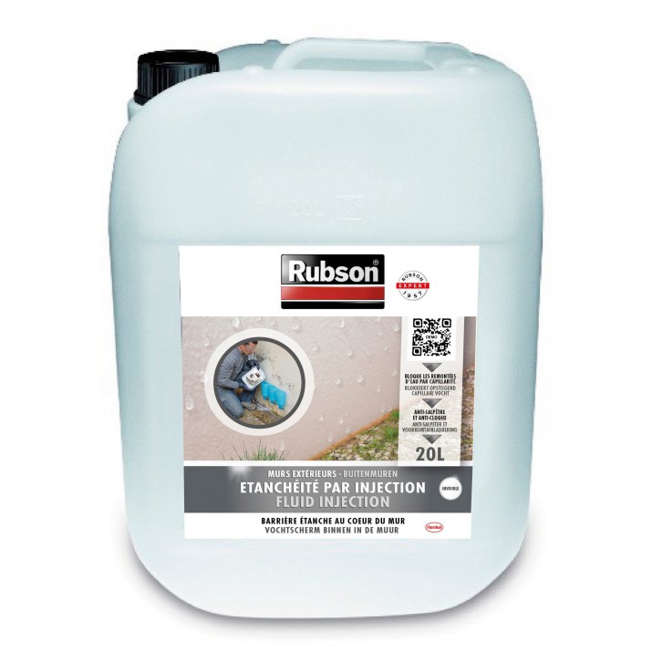 Rubson Revêtement d'étanchéité Anti-infiltrations par injection intérieur et extérieur 20L
