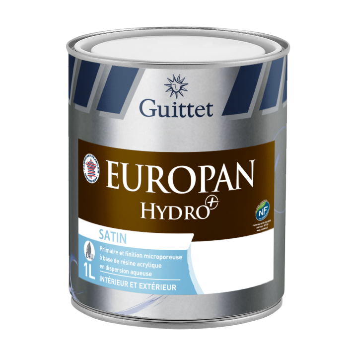 Guittet Europan Hydro+ Satin peinture bois microporeuse - intérieur extérieur