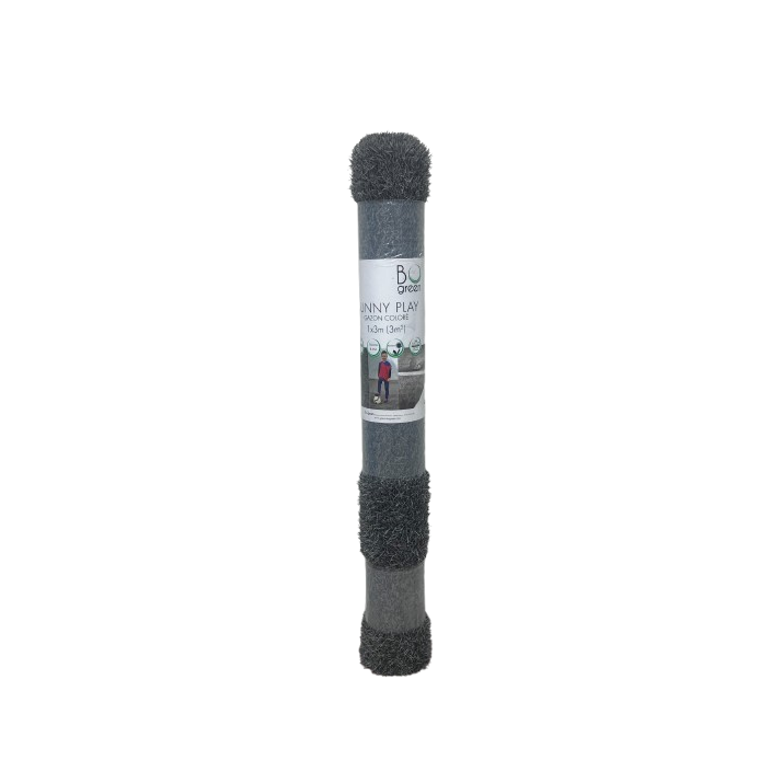Gazon Synthétique -FUNNY PLAY GRIS - 23mm - Rouleaux - 1m x 3m
