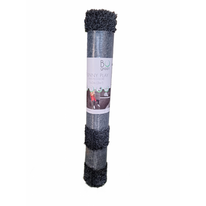 Gazon Synthétique - FUNNYPLAY ANTHRACITE - 23mm - Rouleau - 1m x 3m