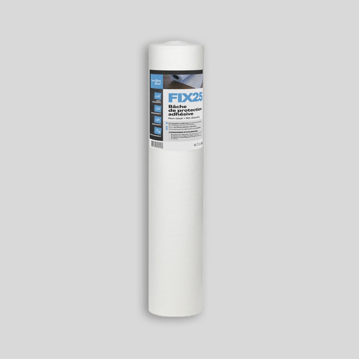 Bache de protection FIX25 Dulyfix plastifiée 25M X 1M