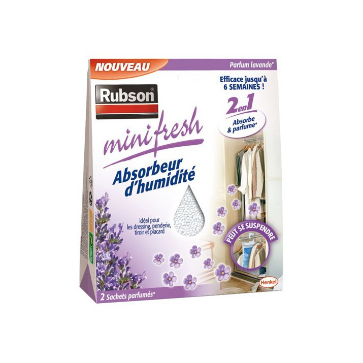 Absorbeur d'humidité lavande 50g lot de 2 sachets