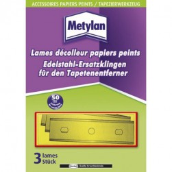 3 lames de recharge pour décolleur de papiers peints