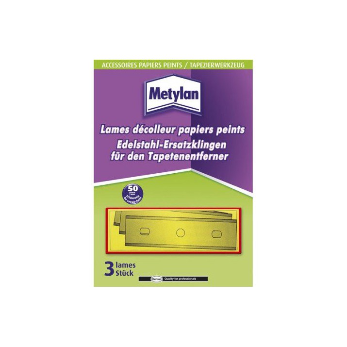 3 lames de recharge pour décolleur de papiers peints