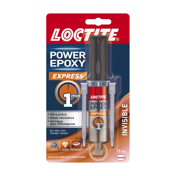 Loctite Colle epoxy Express invisible 11ml