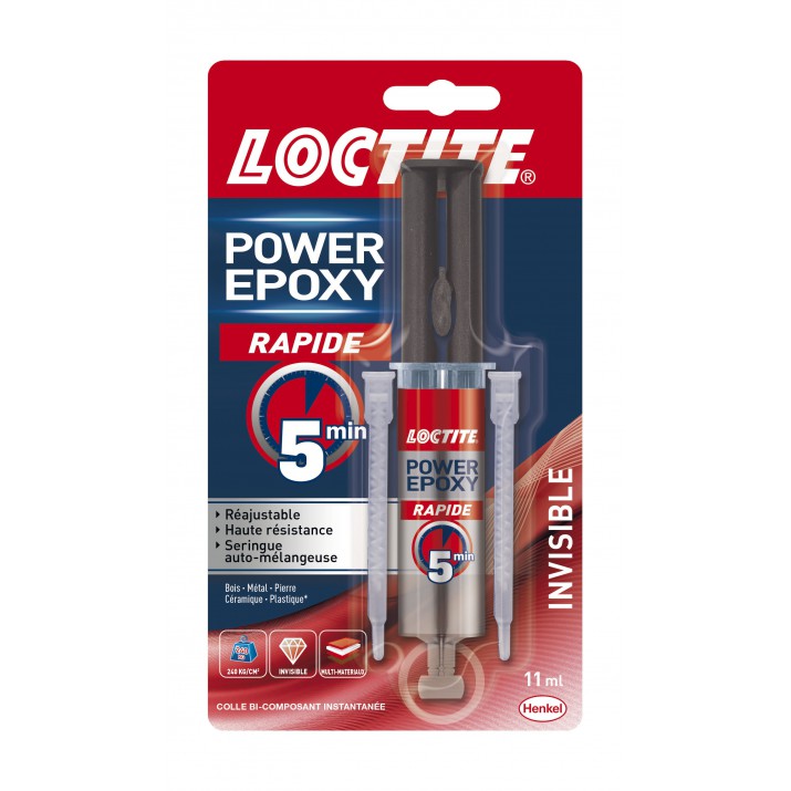 Loctite Colle Epoxy rapide invisible 11ml