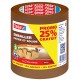 Lot de 2 rouleaux adhésif d'emballage marron 66m x 50mm
