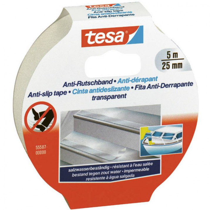 Bande adhésive antidérapante transparente 5m x 25mm