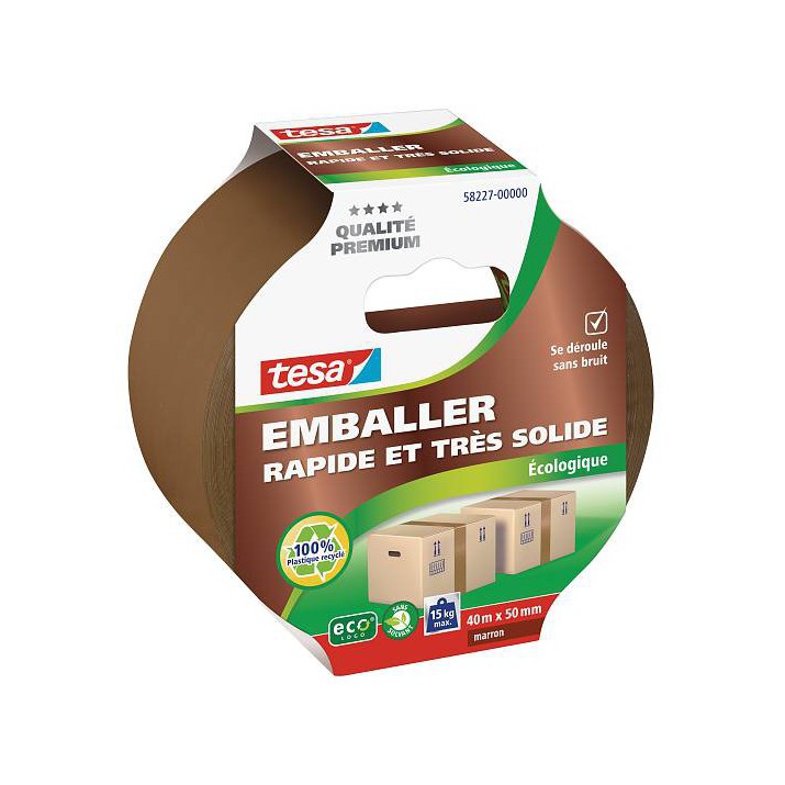 Adhésif d'emballage cartons Ecologique 40m x 50mm