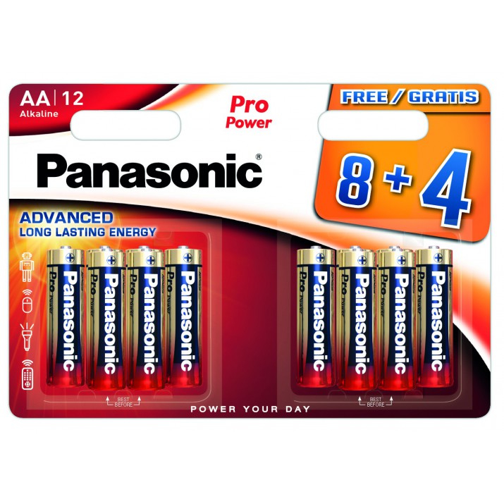 Piles LR06 AA Pro Power 8+4 gratuites