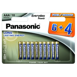 Piles LR03 AAA Everyday Power 6+4 gratuites