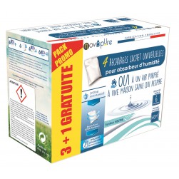 Recharge galet pour absorbeur d'humidité 500g x4 Action 2 en 1