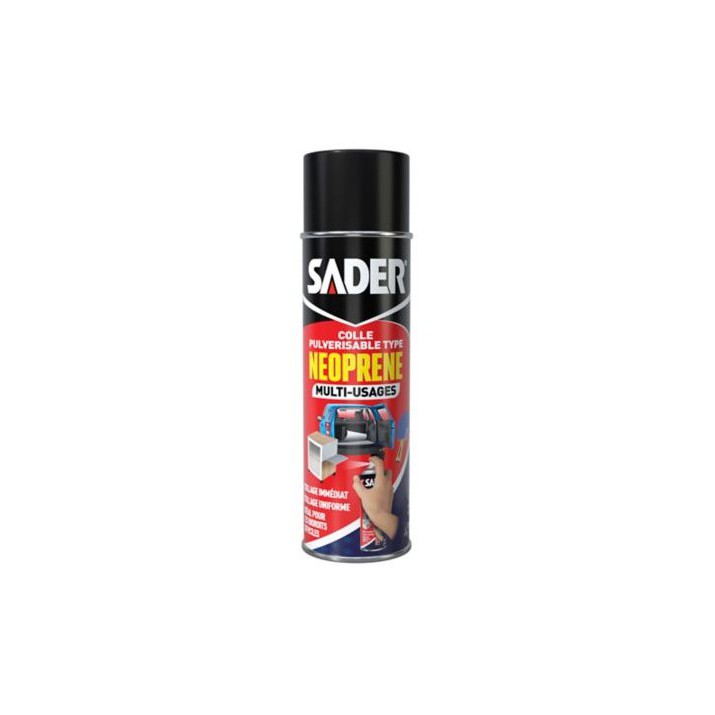 Sader Colle Pulvérisable Néoprène Multi Usages Tous Matériaux – Spéciale Endroits Difficiles – 200ml