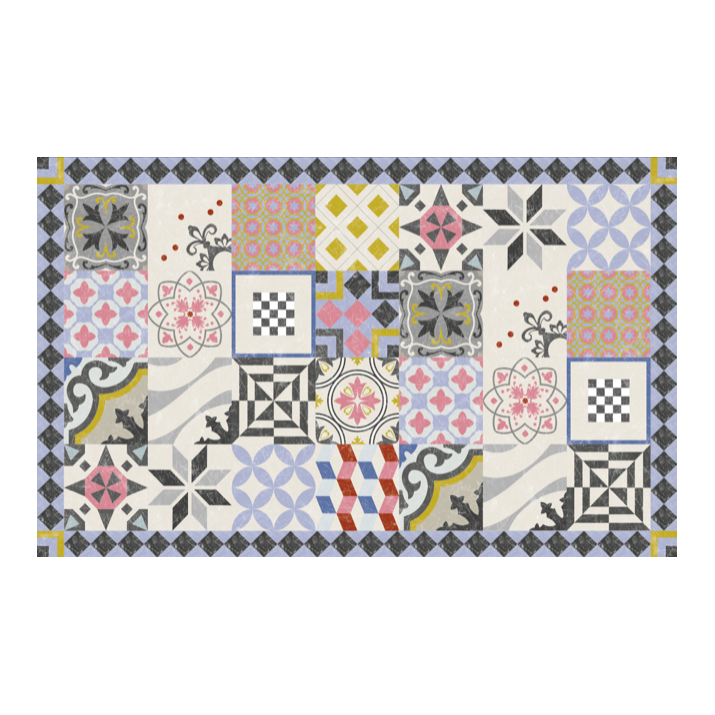 Tapis Vinyle Scretch Rose