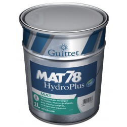 Guittet Mat 78 HydroPlus Peinture Acrylique de Finition Murs et Plafonds - Blanc Mat