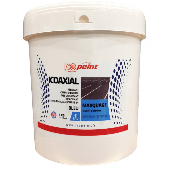 Icopeint Icoaxial Peinture Marquage Ciment et Enrobé - Intérieur et Extérieur 5kg