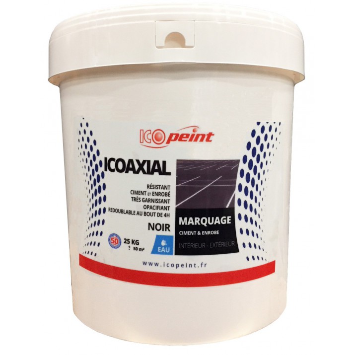 Icopeint Icoaxial Peinture Marquage Ciment et Enrobé - Intérieur et Extérieur 25kg