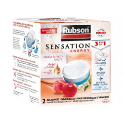 Rubson 2 recharges absorbeur d'humidité Sensation Energy fruit