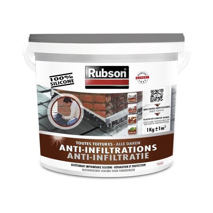 Revêtement d'étanchéité anti-infiltrations toutes toitures 1kg