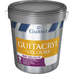 Guittet Guitacryl Velours Peinture Protection et Décoration des Façades - Blanc - 15L