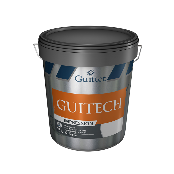 Guittet Guitech Peinture d'Impression Façade Opacifiante et Isolante - Blanc - 15L