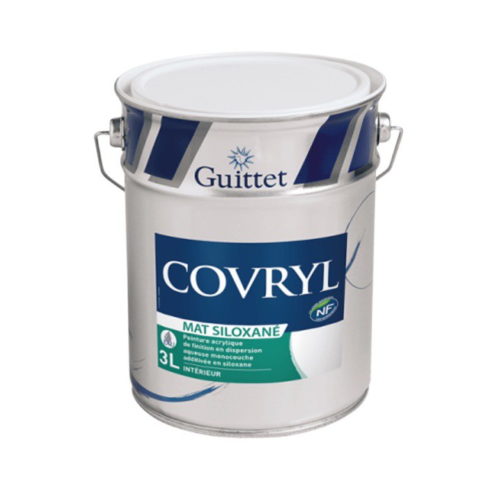 Guittet Covryl Mat siloxané Peinture Murs et Plafonds Très Couvrante - Blanc