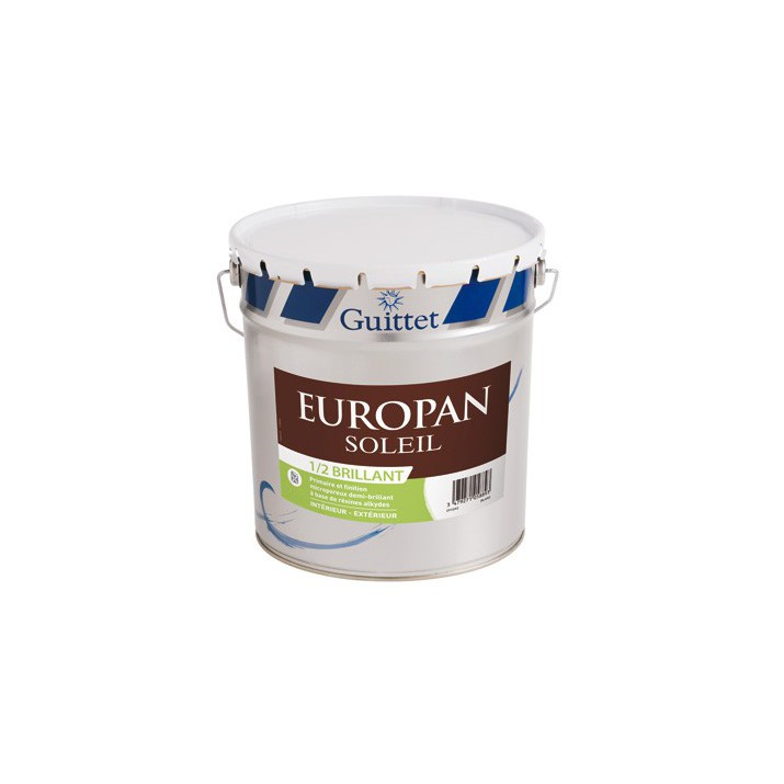 Guittet Europan Soleil Demi-Brillant Primaire et Finition Boiseries Intérieures et Extérieures - Blanc