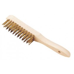 Brosse à manche fil rond 4 rangs