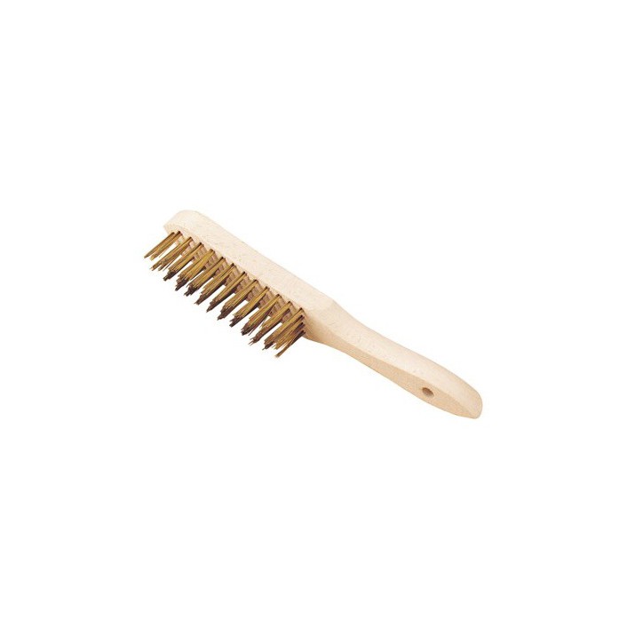 Brosse à manche fil rond 4 rangs