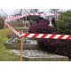 Rubalise rouge et blanche 100m x 80mm