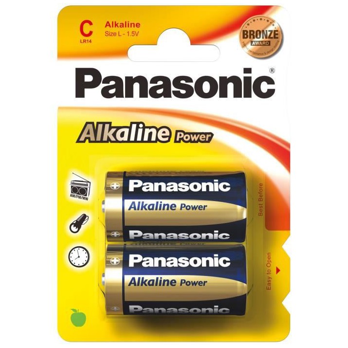 2 Piles C LR14 Alkaline Power