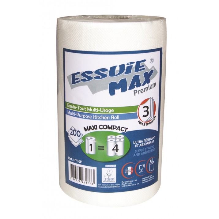 Bobine essuie-mains Ecolabel 200 feuilles
