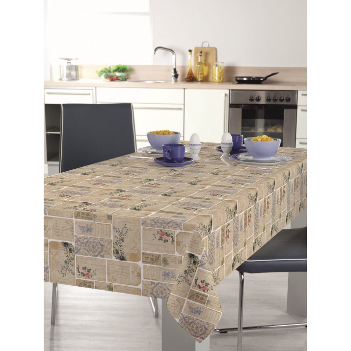 Toile cirée rectangulaire Castel Tickets 140x240cm