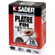 Plâtre fin en poudre Sader 1kg