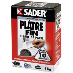 Plâtre fin en poudre Sader 1kg