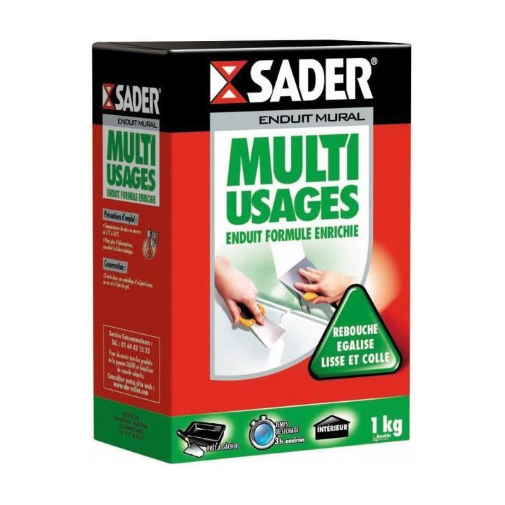 Enduit mural multi-usages Sader 1kg
