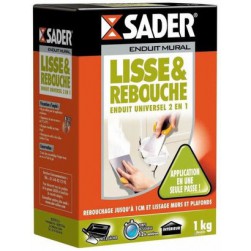 Enduit mural Lisse et Rebouche Sader 1kg