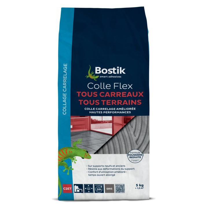 Bostik Colle carrelage tous carreaux tous terrains Formule sans poussière 5kg