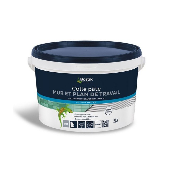 Bostik Colle carrelage mur et plan de travail 3kg