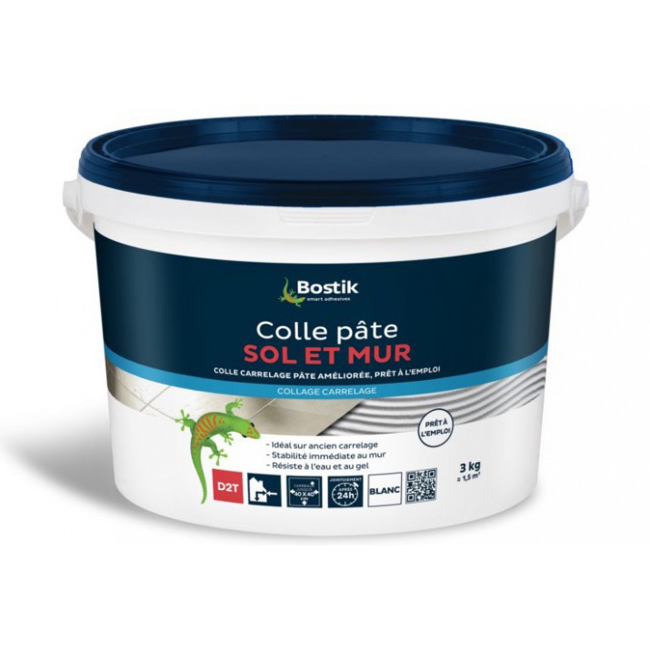 Bostik Colle carrelage sol et mur 3kg