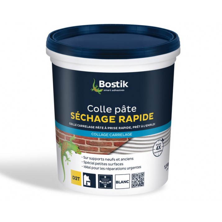 Bostik Colle séchage rapide en pâte 1,5kg