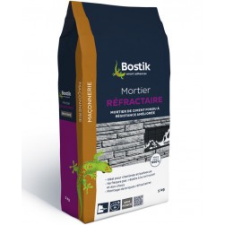 Bostik Mortier réfractaire 5kg - Gris foncé
